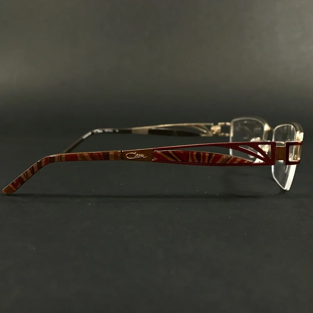 Cazal Eyeglasses Frames MOD.1072 COL.004 Red Gold Square Half Rim 54-16-135